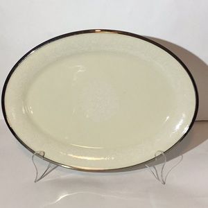 Lenox Dimension Collection, Moonspun, 16” platter, ivory color with gold trim